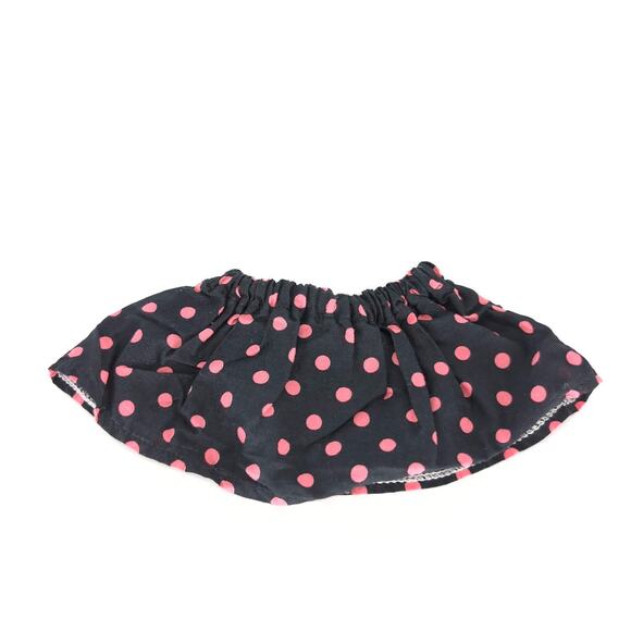 Unbranded Black & Hot Pink Polka Dot Ruffle Mini Pull On Skirt for 18" Dolls GUC - Picture 6 of 9